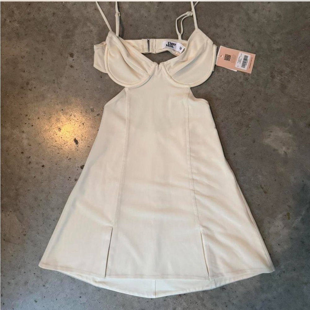 Tiger Mist Cream Mini Dress